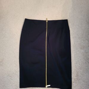 Michaels Classic Navy Zip Front Pencil Skirt